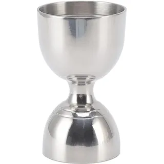 Jigger für Barkeeper, 60/30ml Bar Jigger Cocktail Jigger, Edelstahl Weit öffnende Doppel-jigger Alkohol Messwerkzeuge Bell Style Messbecher Jigger(30/60ml Klassisches Silber)