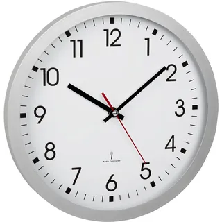 TFA Funk Wanduhr 30,00 cm 60.3522.02 Silber