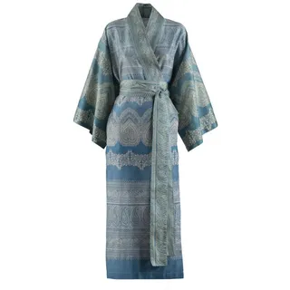 Bassetti Kimono Brunelleschi, kniebedeckend, Baumwolle, Gürtel, aus satinierter Baumwolle blau