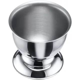 Westmark 4 Eierbecher, mit Fuß, stapelbar, ø 5 cm, Rostfreier Edelstahl, Silber, 20742260