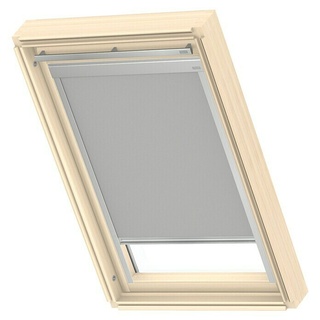 Velux Dachfensterrollo Classic DBL M08 4204  (Farbe: Grau - 4204, Farbe Schiene: Aluminium, Manuell)