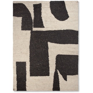 ferm LIVING - Piece Teppich, 200 x 300 cm, off-white / coffee