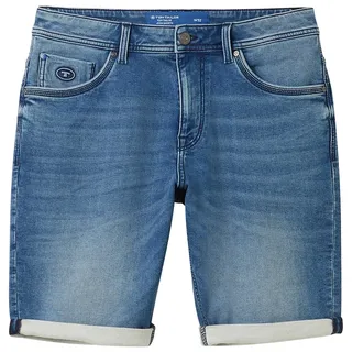 Tom Tailor Herren TTJOSH Regular Slim Jeans Shorts, blau, Gr. 30