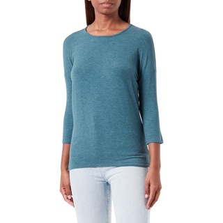 ONLY Damen Dünner Strickpullover | 3/4 Langarm Rundhals Shirt | Knitted Basic Stretch Sweater ONLGLAMOUR, Farben:Blau, Größe:XL