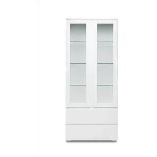 MID.YOU Vitrine IMAGE 80 x 191 x 40 cm Weiß