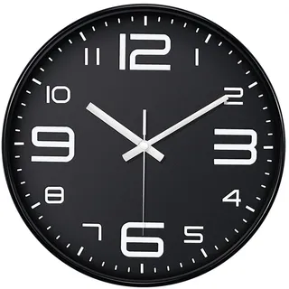 30 Cm Wanduhr, Elegantes, Modernes, Geräuschloses Quarzwerk, Batteriebetrieben, Rundes Design Für Zuhause Oder Büro