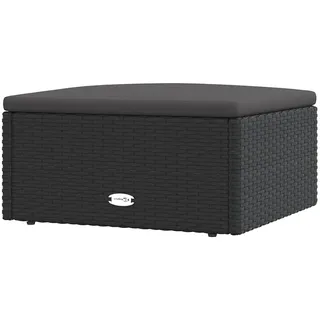 Maison Exclusive - Gartenhocker Mit Kissen Schwarz Poly Rattan