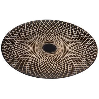 Werner Voß Platzteller Platzteller Rhombs, schwarz/gold Kunststoff, D. 33 cm Material: 50% Polypropylen, 50 % Calciumcarbonat