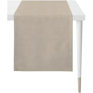 APELT Tischläufer APELT "Apart, LOFT STYLE", grau (taupe), B:48cm L:145cm, Polyester, Tischdecken, UNI-BASIC
