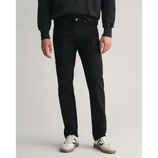 Gant für Herren. 1000263 Jeans mit normaler Passform (33/32), Schwarz, Lässig, Baumwolle, Denim