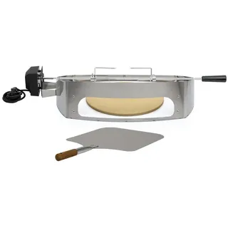 BBQ-Toro Rotisserie passend für Weber Q200 / Q2000 Serie Pizzaeinsatz und Drehspieß