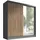 2-türig Schrank 200 cm mit Spiegel Grau