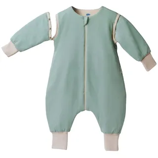 mababu Schlafsack 2.5 TOG mit Füßen, Bio Baumwolle in sea green & Gr.: 80