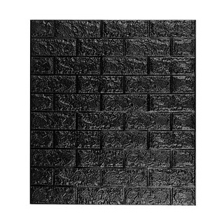 10 relaxdays Wandpaneele selbstklebend, schwarz 70,0 x 78,0 cm
