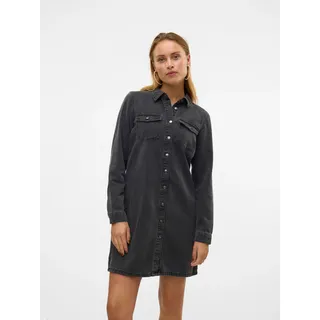 Vero Moda Jennie Langärmliges Kurzes Kleid Black Denim L