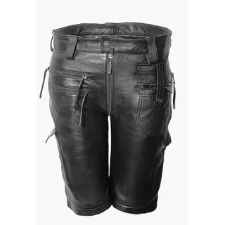Be Noble Cargoshorts Desire Leder-Shorts mit Reissverschluss im Schritt in schwarz L