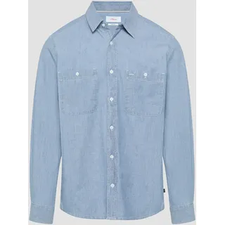 S.Oliver Regular Fit: Jeanshemd aus reiner Baumwolle, Hellblau, S