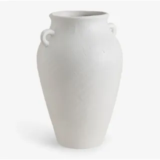 Keramikvase mit Henkel ↑37 cm Garazi Weiss - Sklum