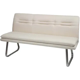 berlinlodge Sitzbank Polsterbank Creme-Beige 160 x 90 x 58 cm