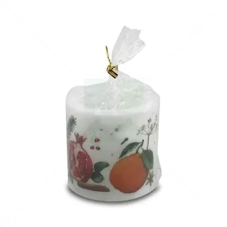 Weihnachtskerze Grätz Verlag Lampionkerze Obst 7,5x7,3 cm
