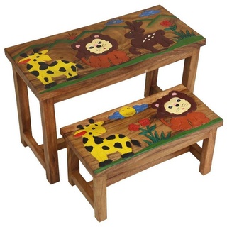 Oriental Galerie Kindertisch »Kindermöbel Set Bank mit Tisch Afrika«, Handarbeit bunt