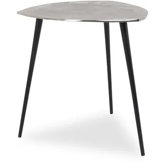 M2 Kollektion Singh 2 Couchtisch/Beistelltisch/Tischset, Metall, silber Durchmesser, Höhe 50cm