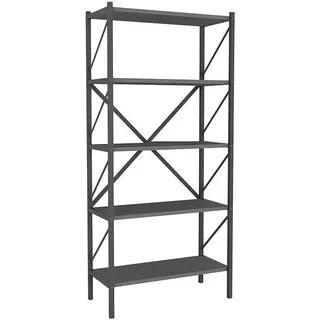 VCM Insasi Bücherregal 66 x 34 x 160 cm Anthrazit