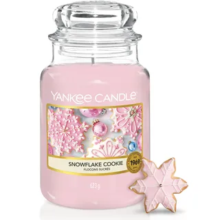Yankee Candle Snowflake Cookie Duftkerze 623 g rosa