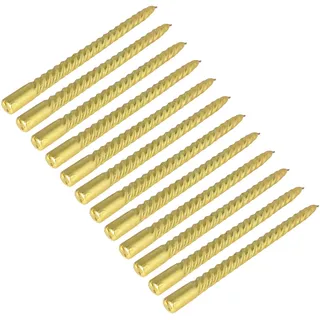 Elegante, Gedrehte, Rauchfreie Sojawachskerze Mit Goldenem Metallhalter Für Hochzeits- Und Festtagsdekorationen.