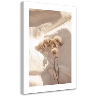 WANDBILD zarte trockenblumen