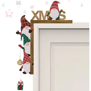 Türrahmen Deko Weihnachten, Weihnachtsdeko, Niedliche Zwerg-FigurWände Türdeko m