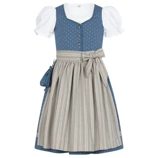 Nübler Trachtenhof Nübler Kleid Kinderdirndl 3-teilig Felicitas blau 128