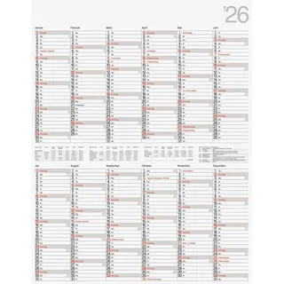 Baier & Schneider Plakatkalender Mod. Vertikal 700×900 mm 2026