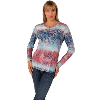 Estefania for woman Rundhalspullover 189-7622 in bedruckten Design "Soft Touch" rot XXL