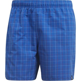 ADIDAS Herren Checkered Badeshorts, Blau/Weiß/Rot, S