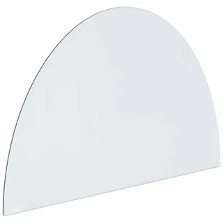 vidaXL Bodenplatte Feuerstelle Glas 800 x 500 mm Transparent/Weiß