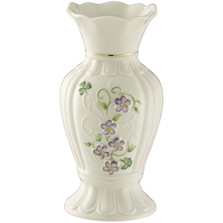 Belleek Pottery Floral Irish Flachs Vase
