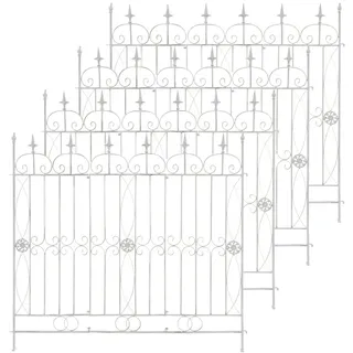 CLP Gartenzaun Mangold 4er Set  -  Weiß