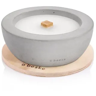 beske Outdoorkerze Betonfeuer® - Savo mit Dauerdocht Kerzenfresser Tischfeuer (24cm), Wachsrecycling mit besonderem Ambiente und nachhaltigem Dauerdocht