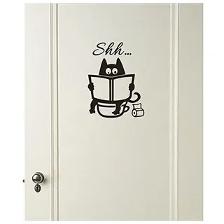 Wandtattoos Schlafzimmer Wohnzimmer Küche Sprüche Toilette Katze Cartoon Deko Ablösbare Wand-tv-wandtattoos (20 Cm X 14 Cm)