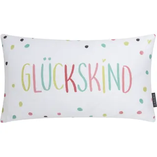 Magma Heimtex Kissenbezug Glückskind 30 x 50 cm Weiß