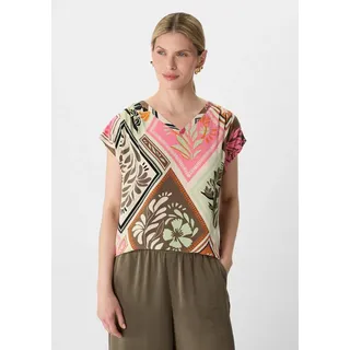 Comma, Shirtbluse mit All-Over Print Lila 46