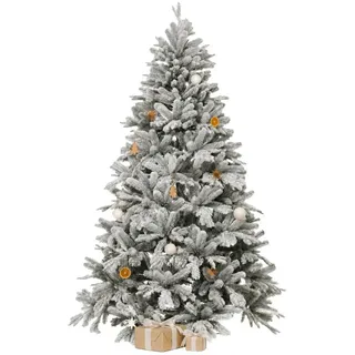 Vivanno Künstlicher Weihnachtsbaum Nordmanntanne mit Schnee Weiß 150 cm