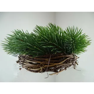 Ostern Tischschmuck Kerzenring Tannenkranz  16 cm Tischdekoration künstlich rund