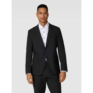 Slim Fit Anzug aus Schurwolle Modell 'Huge', Black, 56