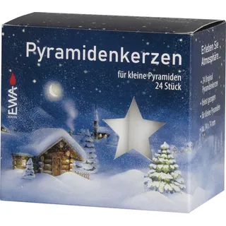 SAICO Original Adventskerze Pyramidenkerzen Weiß 24 Stück BxHxT 1,4x7,4x1,4cm NEU weiß