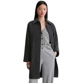 Marc O'Polo Wollmantel regular fit aus Wolle-Mix, ungefüttert, Schaumschlitz hinten grau XL (42)