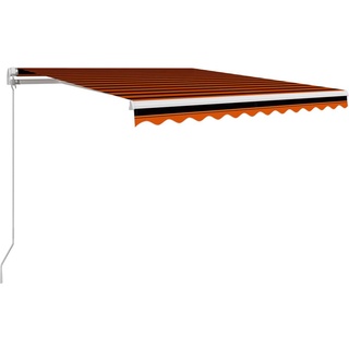 vidaXL Einziehbare Markise Handbetrieben 300 x 250 cm Orange und Braun
