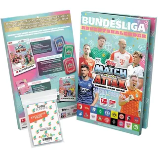 Bundle mit Topps Match Attax Bundesliga 2023/24 - Adventskalender + exklusive collect-it Hüllen