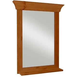 Wandspiegel Landhaus Kiefer mit Ablage 85 cm hoch